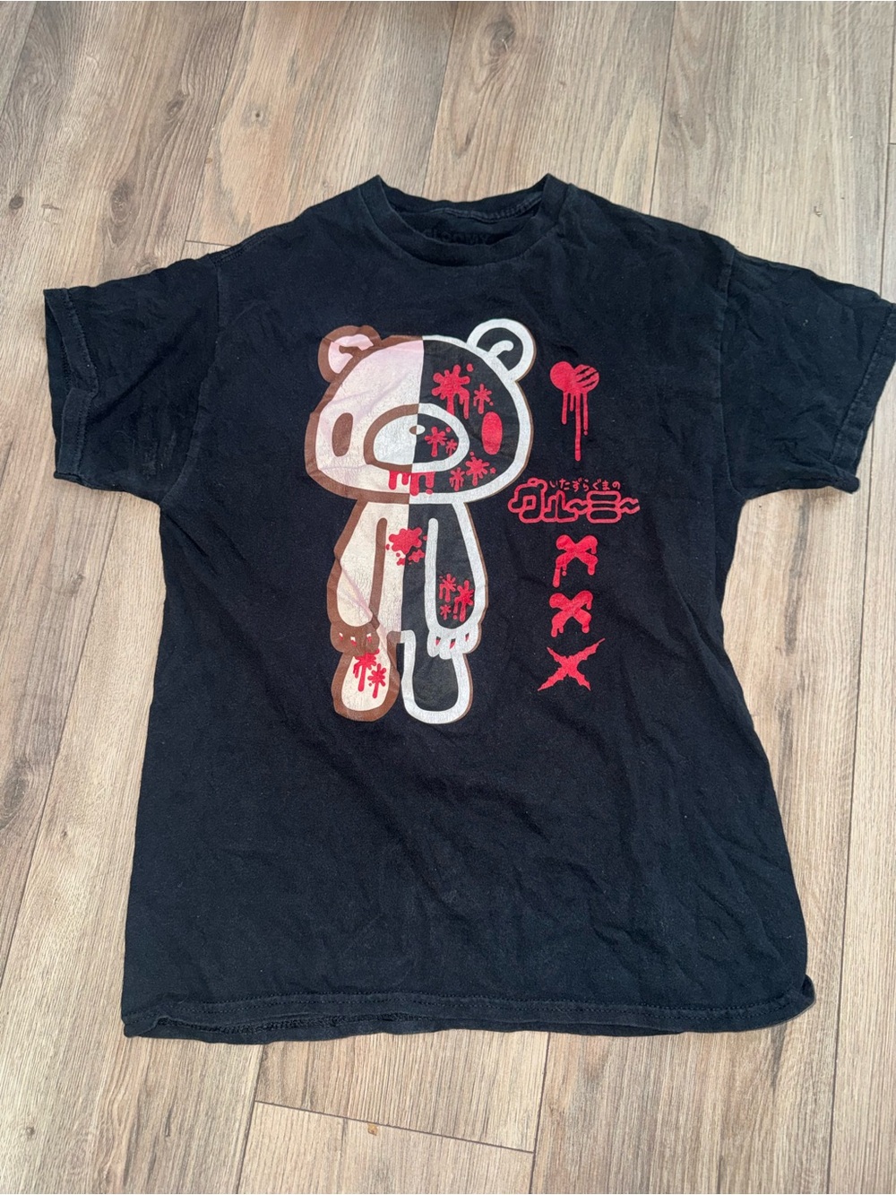 Black Graphic Gloomy Bear Tee